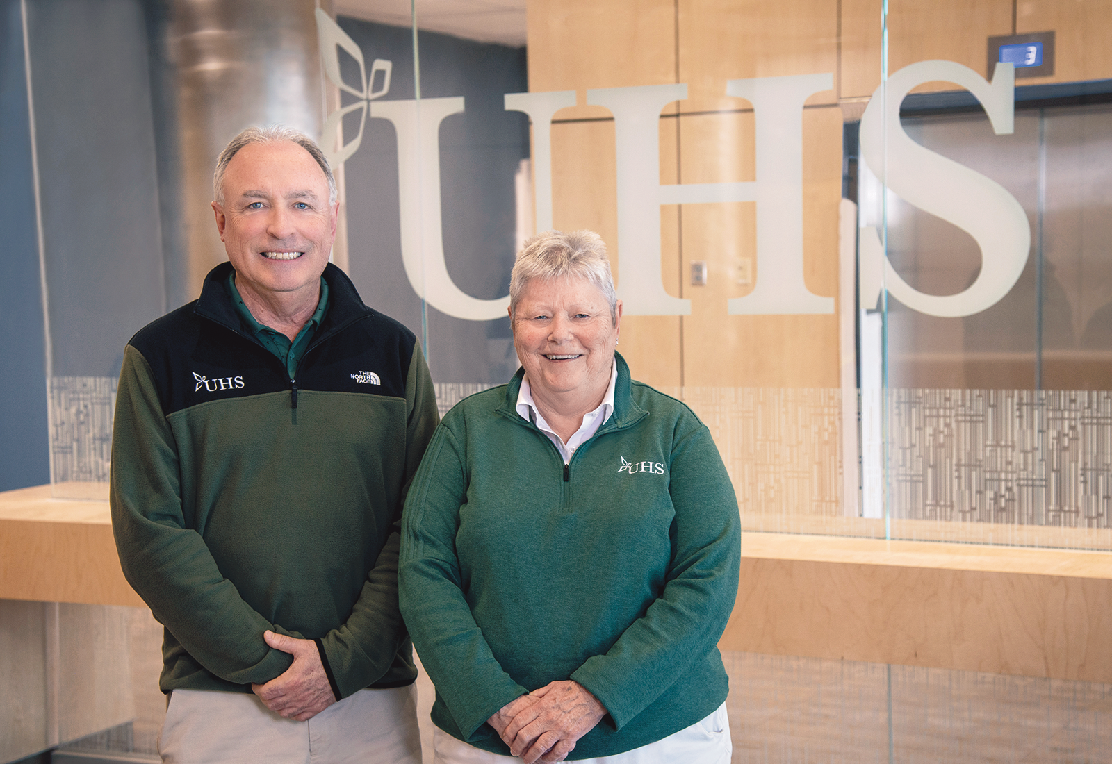 John and Kay standing together